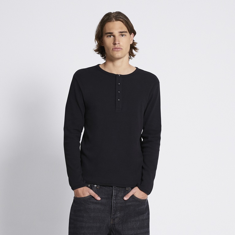 Rib knit long sleeve tee "Zane"